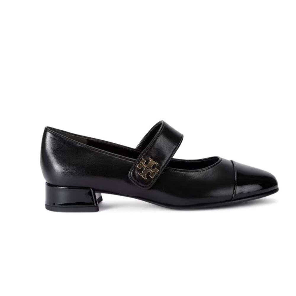 Tory Burch Black Mary Jane Leather Flats
